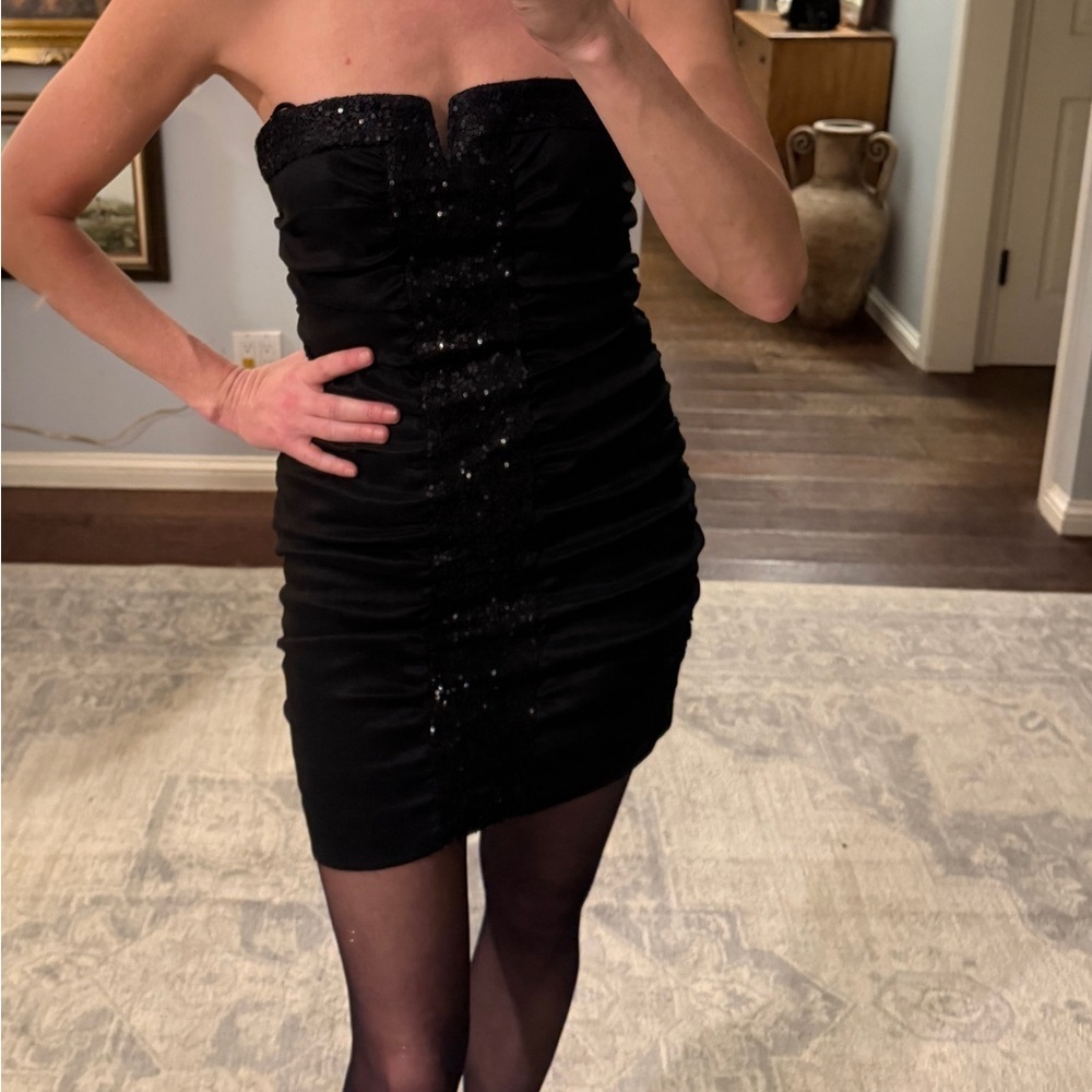 Vintage Black Party Mini Dress LBD